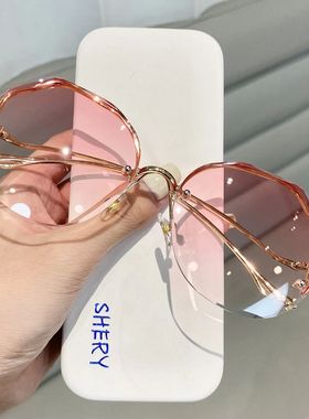 Sunglasses Women 2022 Fashion Tea Gradient Ocean Water Cut T