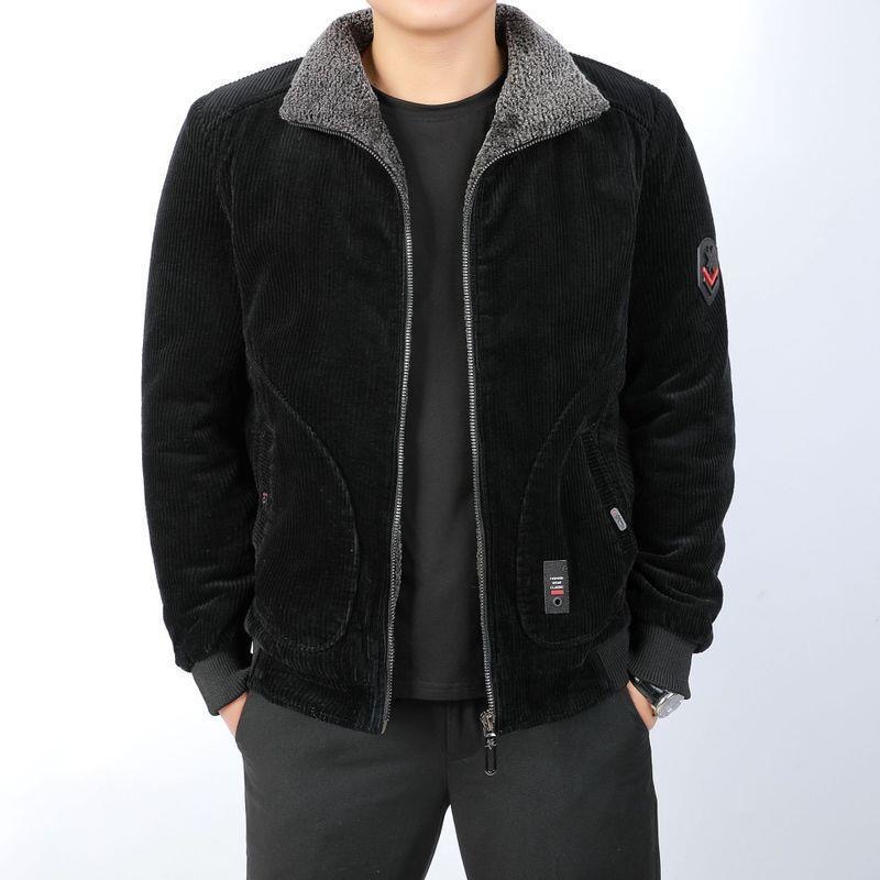 2022 Winter Men Cotton Padded Warm Loose Parka Coat Casual J - 图2