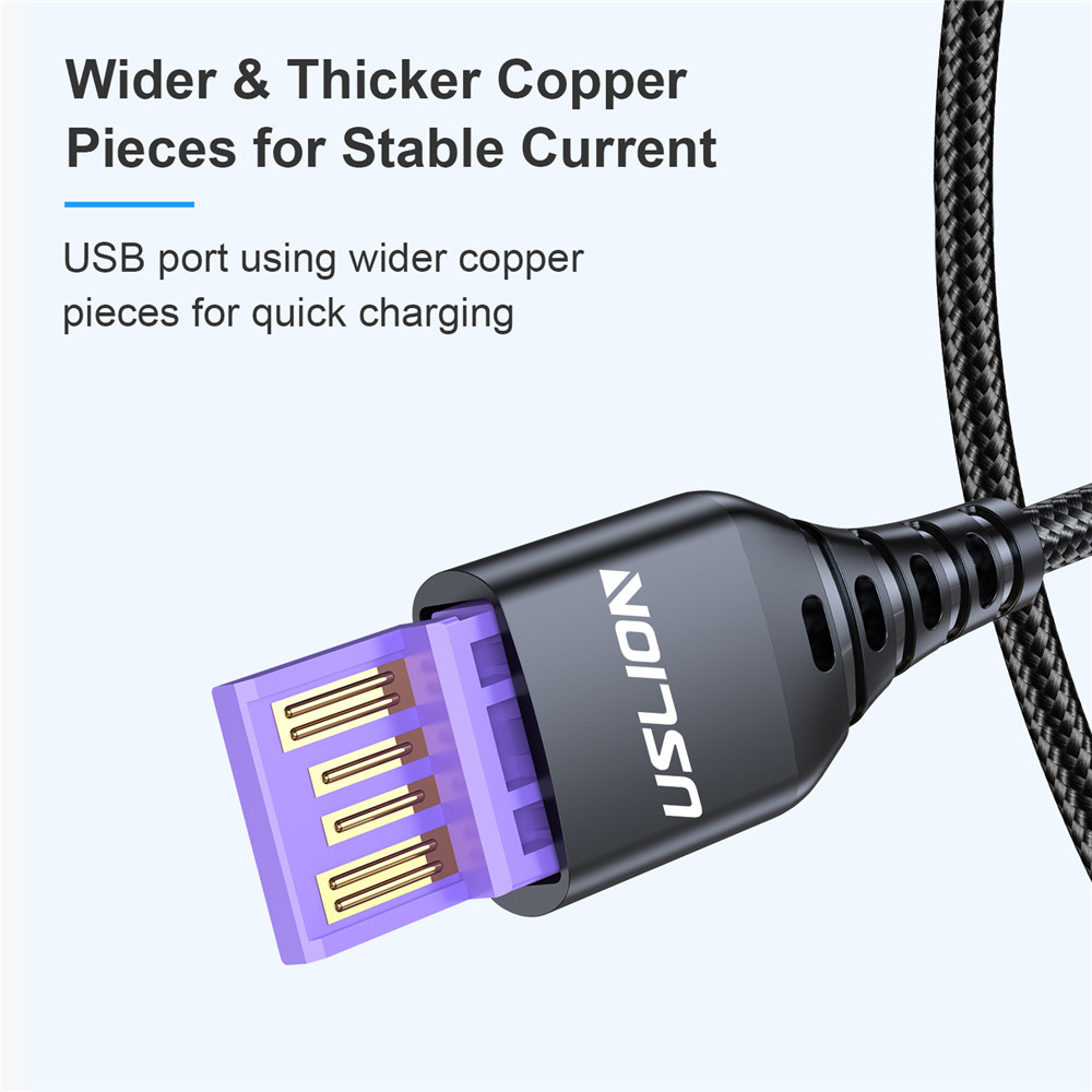 USLION 5A USB Type C Cable For Huawei P40 P30 Pro Super Fast-图3