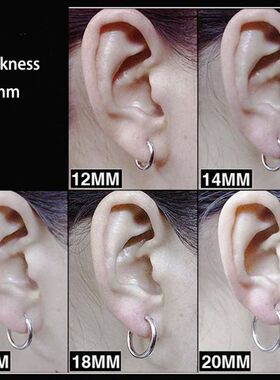 925 Sterling Silver Bold Hoop Earrings For Women Men Thicker