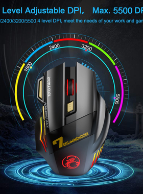 Rechargeable Wireless Mouse Bluetooth Gamer Gaming Mouse Com
