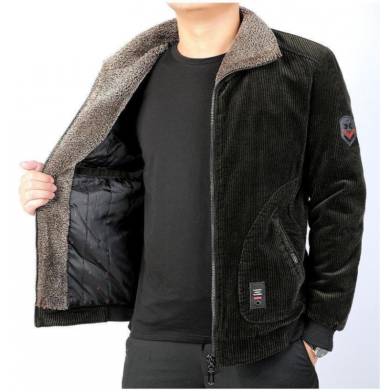 2022 Winter Men Cotton Padded Warm Loose Parka Coat Casual J - 图0