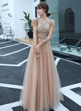 New sweat sequined long lady girl women princess banquet par