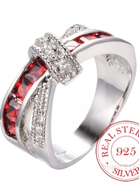 100% 925 Sterling gümü? tak? Vintage mor kristal ?iftin d