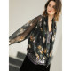 ເສື້ອຢືດ chiffon collar ທີ່ຊັບຊ້ອນ, feminine wrap