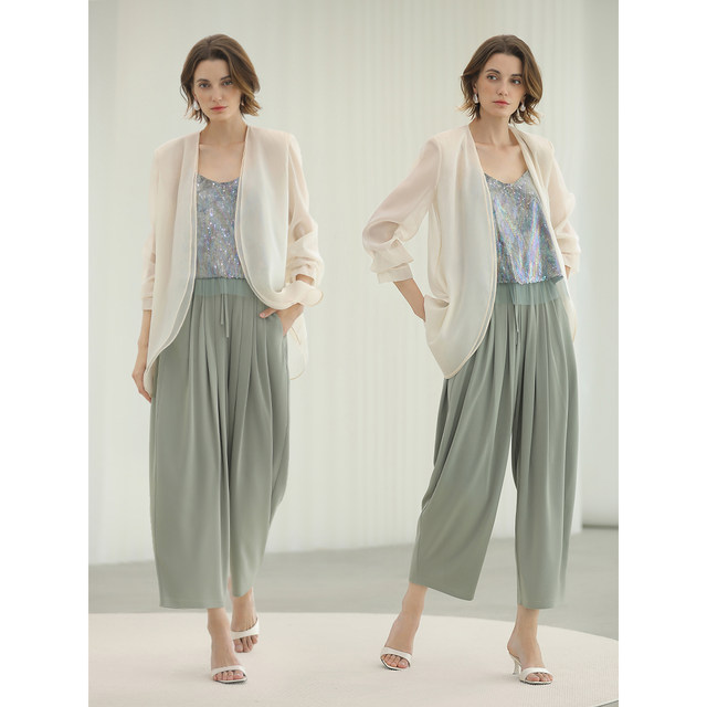 COCOBELLA ເສື້ອກັນແດດສອງຊັ້ນ micro see-through suit