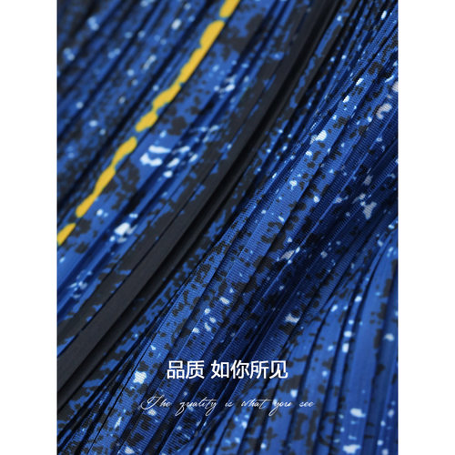 【3件5折】COCOBELLA重工压褶印花直筒裤宽松休闲长裤PA921 - 图3