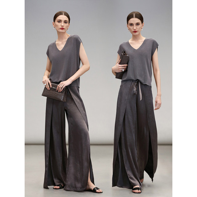 ໂສ້ງຂາກວ້າງຂອງ COCOBELLA Satin Satin