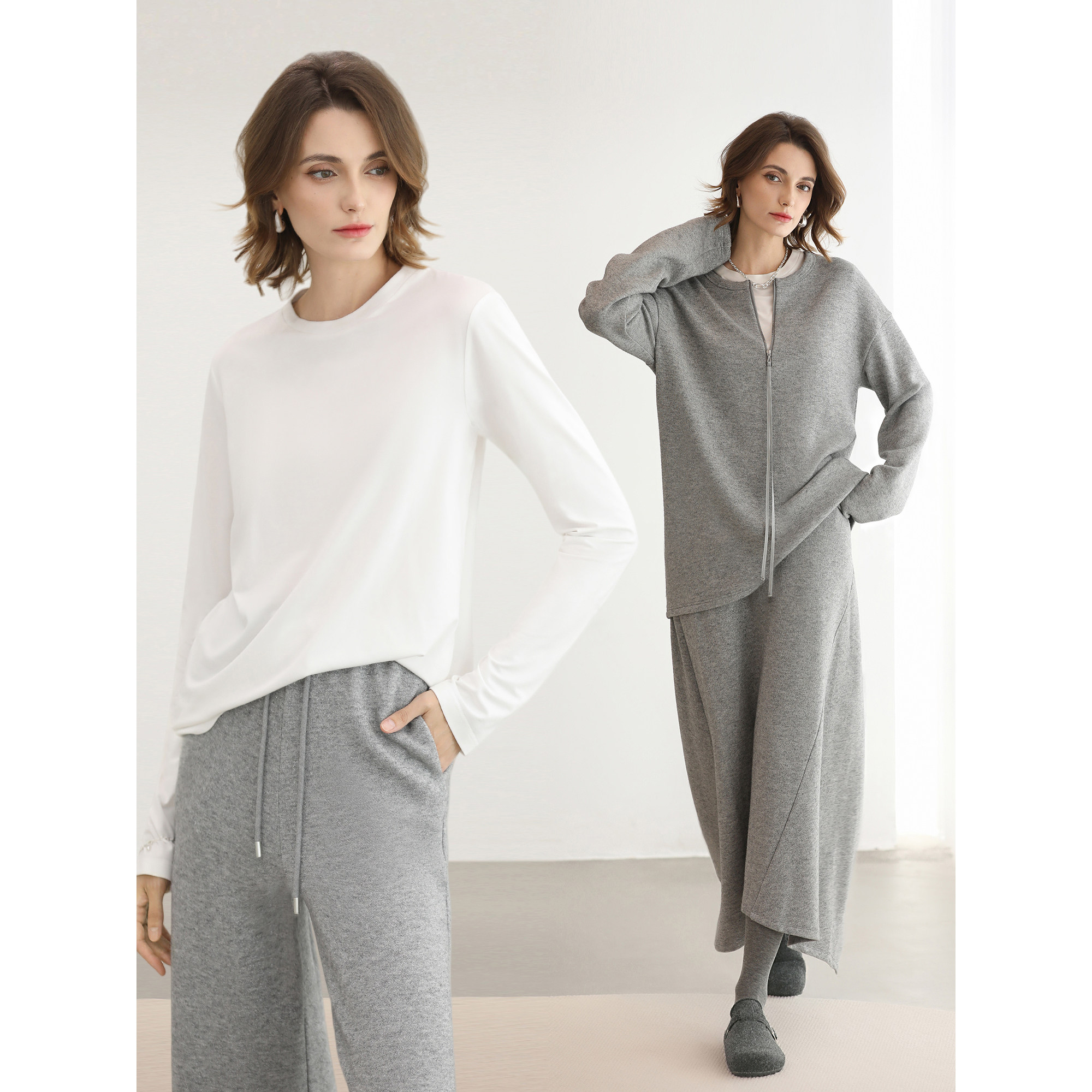 预售COCOBELLA细腻baby触感肌底衣长袖T恤女白色休闲打底衫TE909A,淘宝优惠券,粉丝福利购,淘宝优惠卷