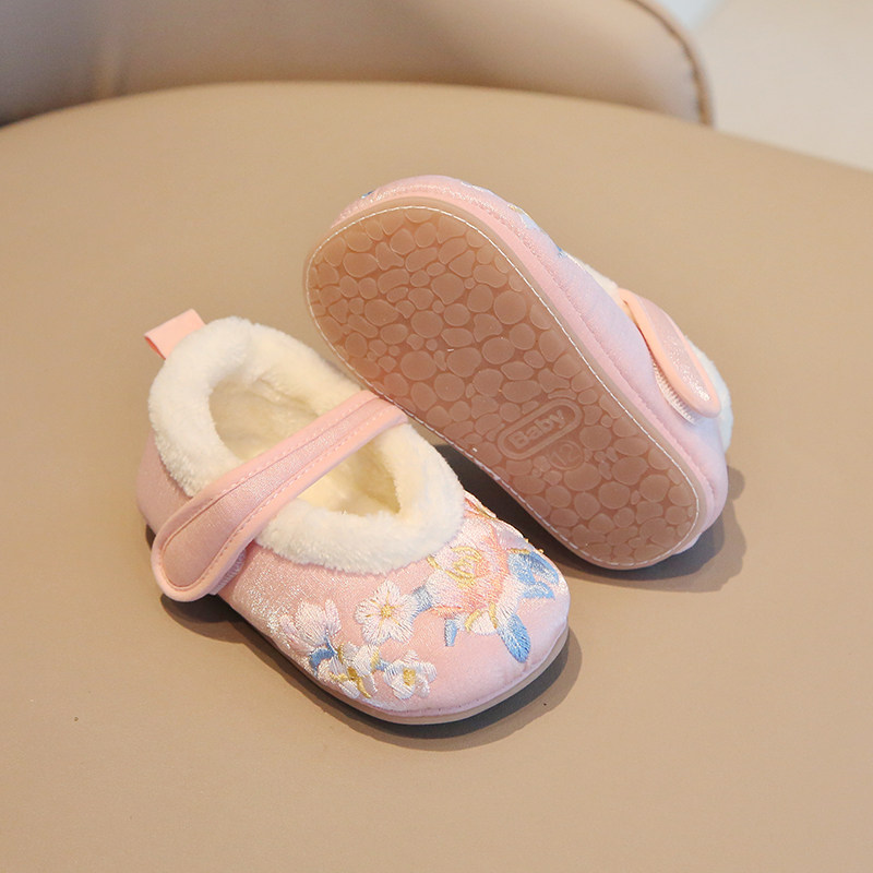 中式国风汉服鞋女童绣花鞋冬鞋老北京布鞋公主鞋周岁鞋抓周生日宴,淘宝优惠券,粉丝福利购,淘宝优惠卷