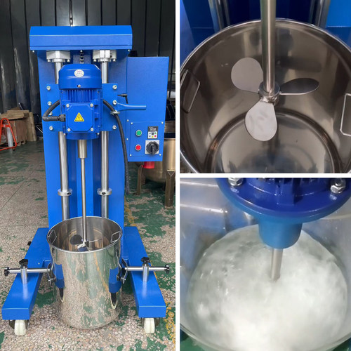 燎工20升小型手动升降高速电动搅拌机分散机设备充气溶气曝气搅拌 - 图3