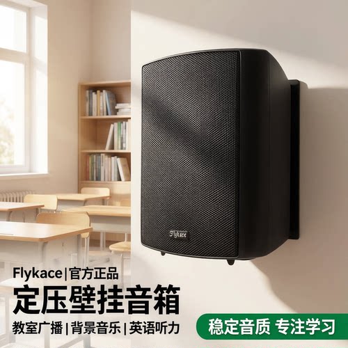 flykace挂壁喇叭教室定压壁挂音箱校园广播背景音乐英语听力音箱 - 图1
