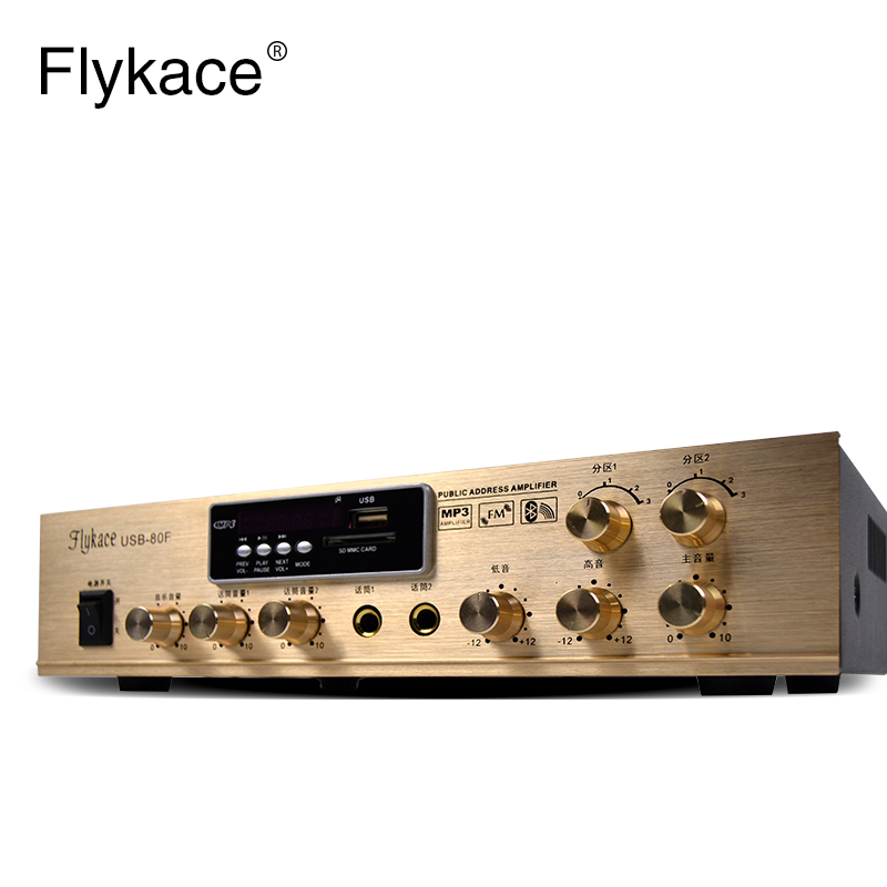 flykace50瓦定压功放机80W吸顶喇叭功放店铺背景音乐功放USB蓝牙 - 图0