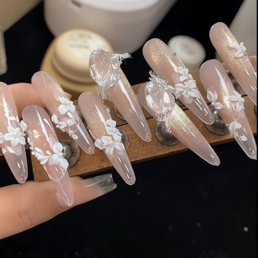 手工定制穿戴美甲长款新年战甲手绘雕花猫眼婚甲新娘孕妇可拆卸甲,淘宝优惠券,粉丝福利购,淘宝优惠卷