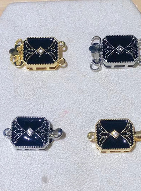 diy饰品镀金双排复古OT扣头 珍珠手链扣珍珠项链扣头配件连接扣子