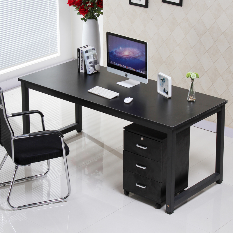 电脑台式桌钢木家用学生书桌子简约现代卧室写字台简易办公电脑桌