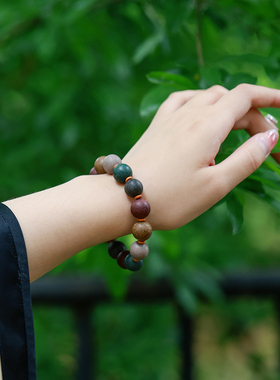 和合大仙人 莫兰迪色系古法手工合香珠手串 国风新中式情侣款手链