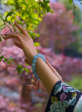 和合大仙人情侣海蓝宝手链手串