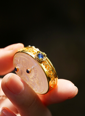 和合大仙人女镀金可打开香囊