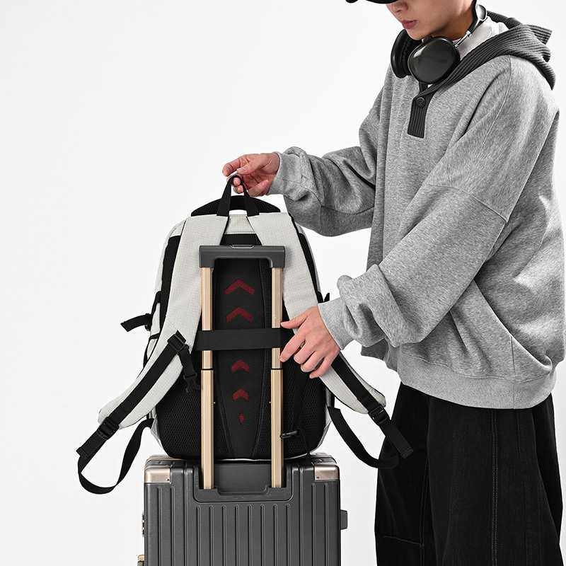 新款学生跨境旅行背包立体电脑包拼接大容量宽肩带青少年双肩书包,淘宝优惠券,粉丝福利购,淘宝优惠卷