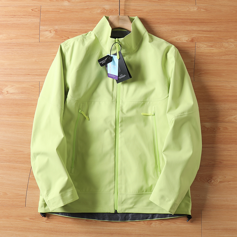 线下3000+硬壳户外防水透气 春季男士全压胶立领冲锋衣薄款夹克外 - 图0