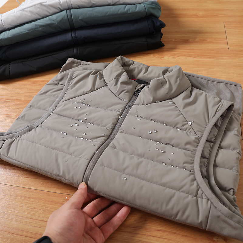 lulu平替！防泼水男士秋冬季户外机能情侣款防风保暖立领羽绒马甲 - 图0