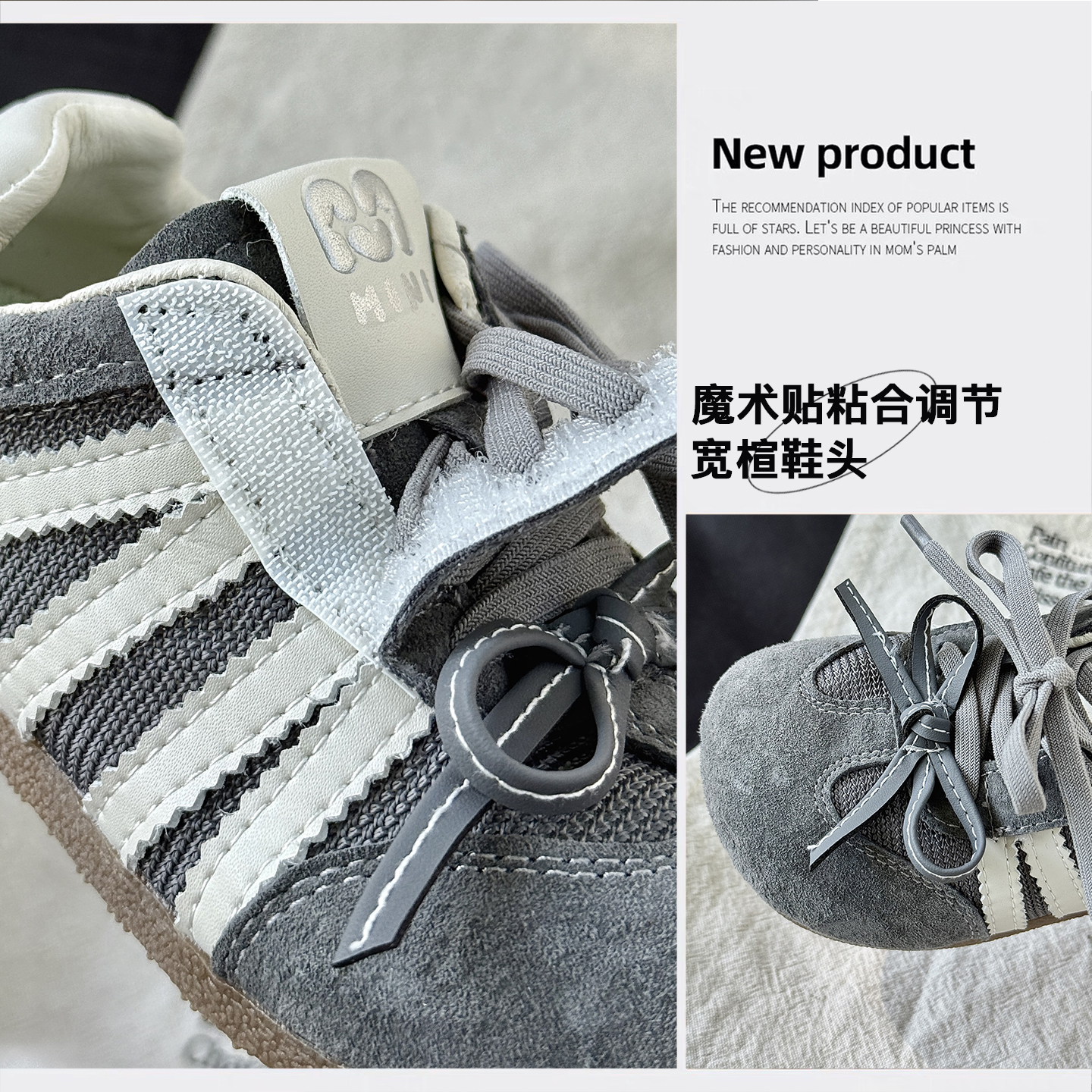 芭蕾风儿童鞋子女童运动鞋2025新款秋季网面透气软底宝宝德训鞋潮 - 图1