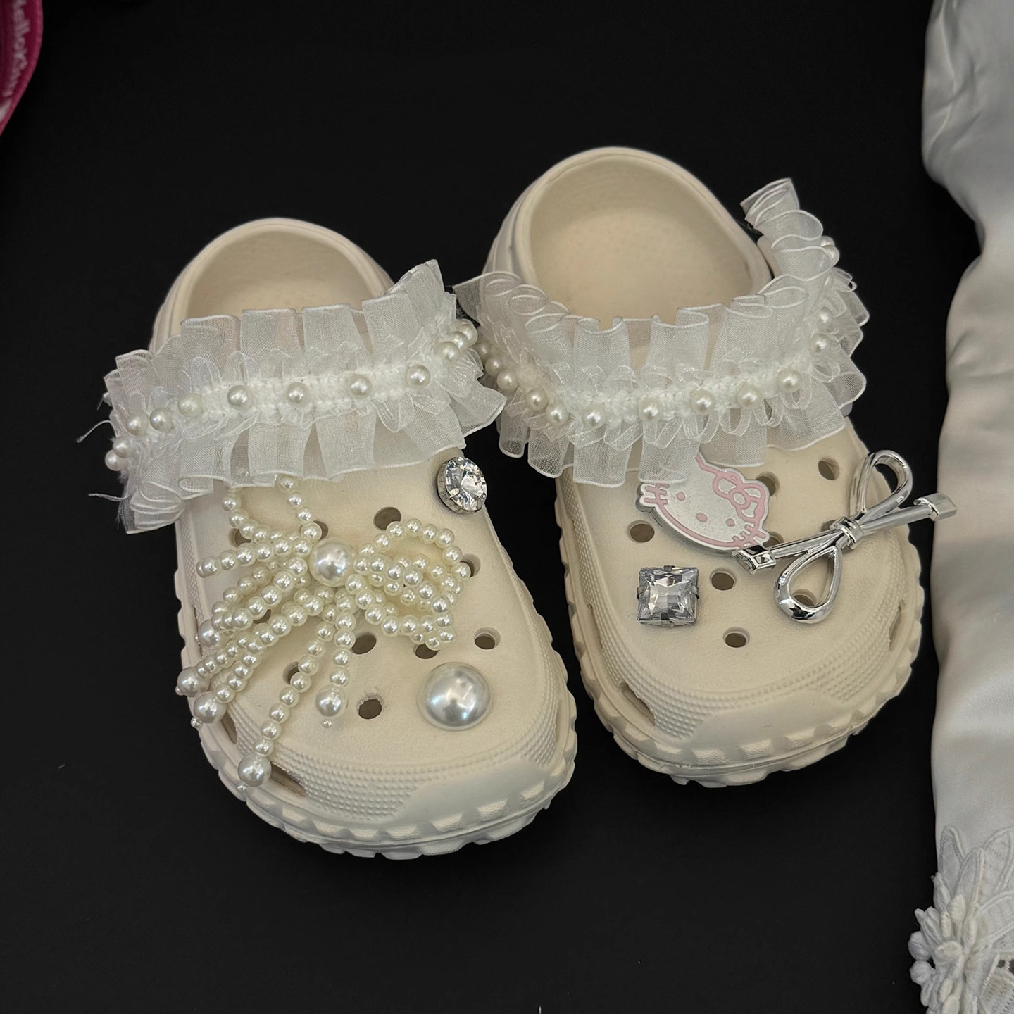 YG 蕾丝公主高颜值儿童洞洞鞋女孩沙滩防滑防臭夏外穿宝宝拖鞋EVA,淘宝优惠券,粉丝福利购,淘宝优惠卷