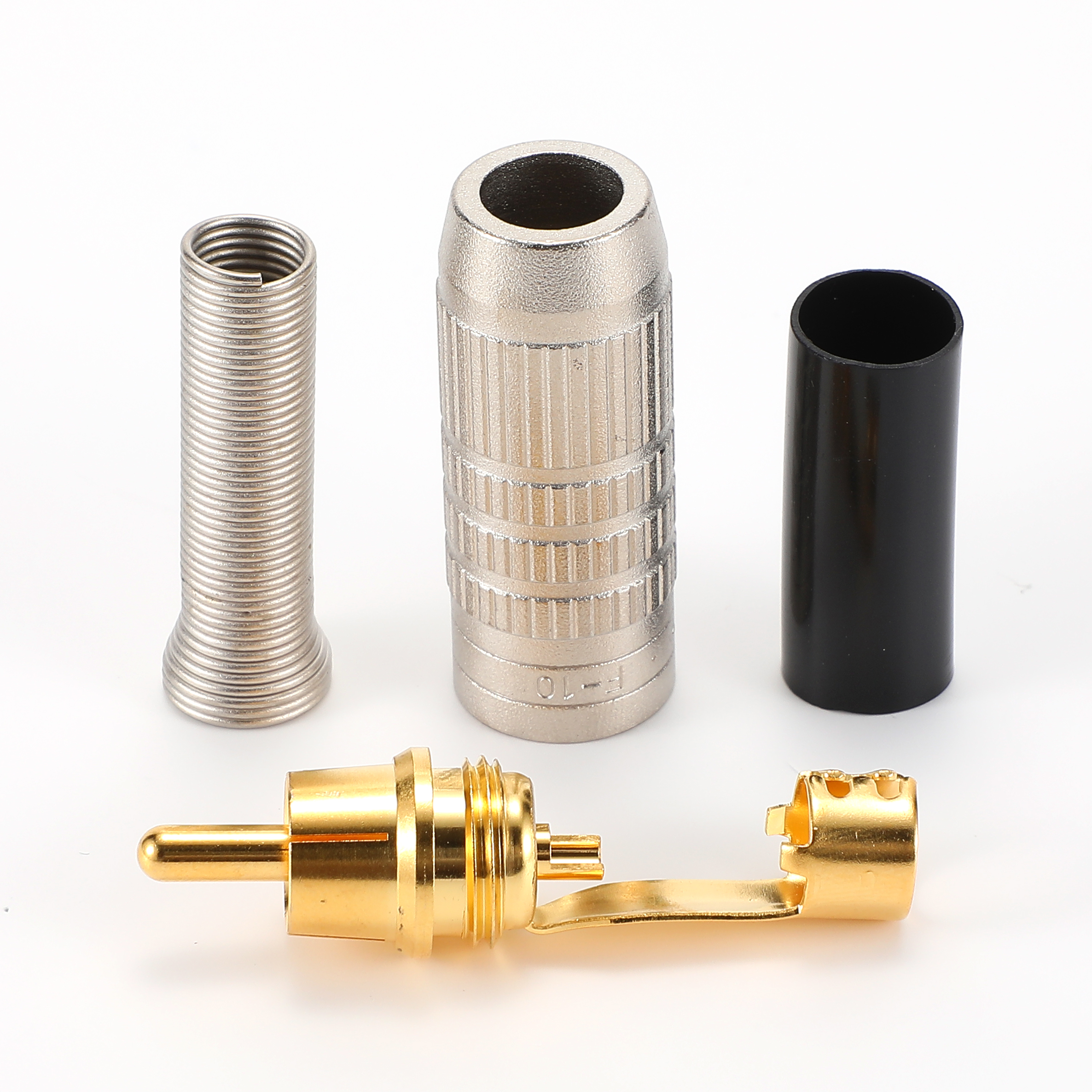 CANARE佳耐美F-09广电影音RCA插头莲花AV音视频插头hifi焊接进口 - 图1