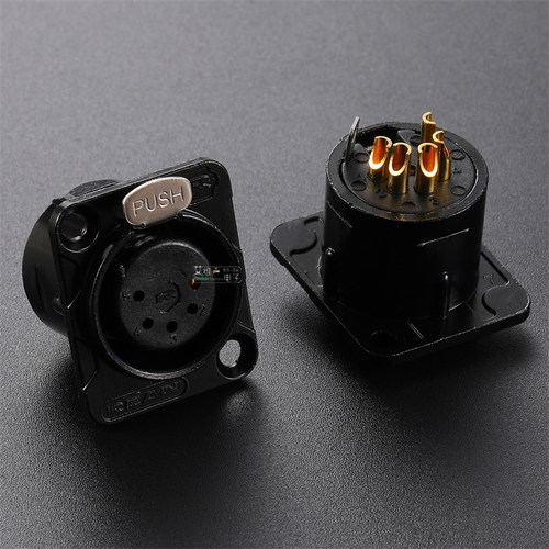 REAN甬声卡农DMX512五芯卡侬公母插座控台通话系统灯光数据控制 - 图0