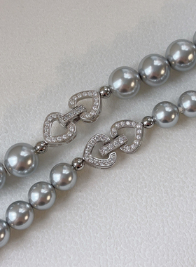 倪妮同款925银真多麻珍珠项链女