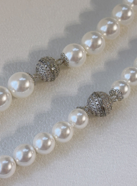 倪妮同款澳白珍珠项链女