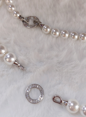 925银澳白珍珠项链女正圆强光