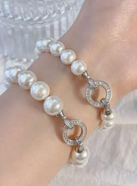 2025新款925银澳白珍珠手链女