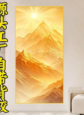 日照金山图背有靠客厅玄关