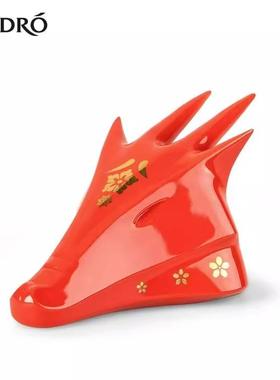 招财猫陶瓷兔子汽车摆件