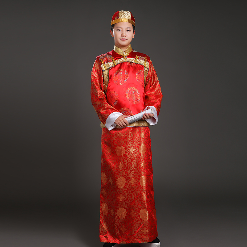 清朝古装阿哥服装成人男贝勒地主宫廷满族戏服结婚拍照舞台演出服-图0