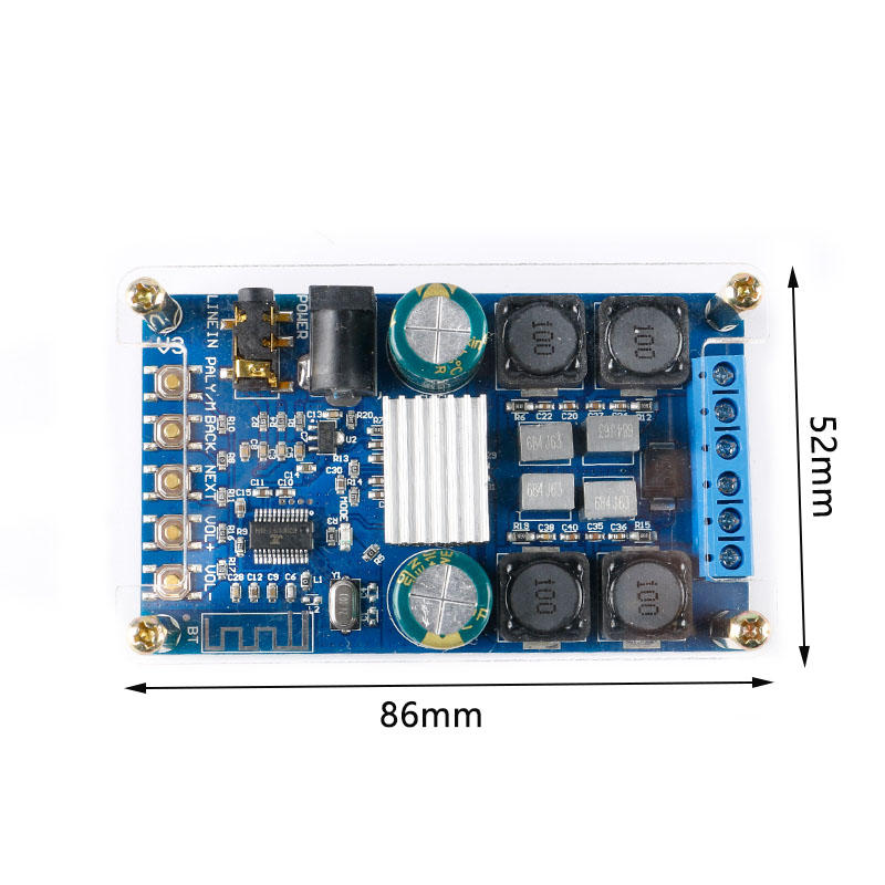 蓝牙数字功放板 双声道50W*2 音频放大板带外壳 无POP音 ZK-502B - 图3