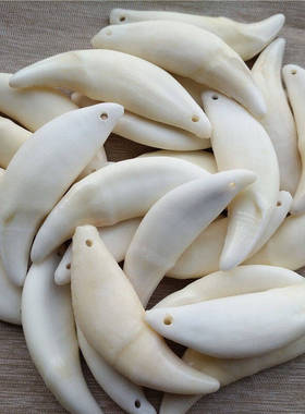 真黑狗牙项链狼牙吊坠