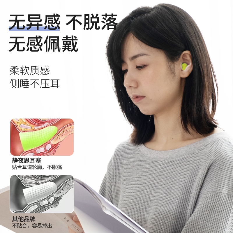 耳塞防噪音睡眠睡觉女士小号专用防打呼噜学生儿童隔音超级静音