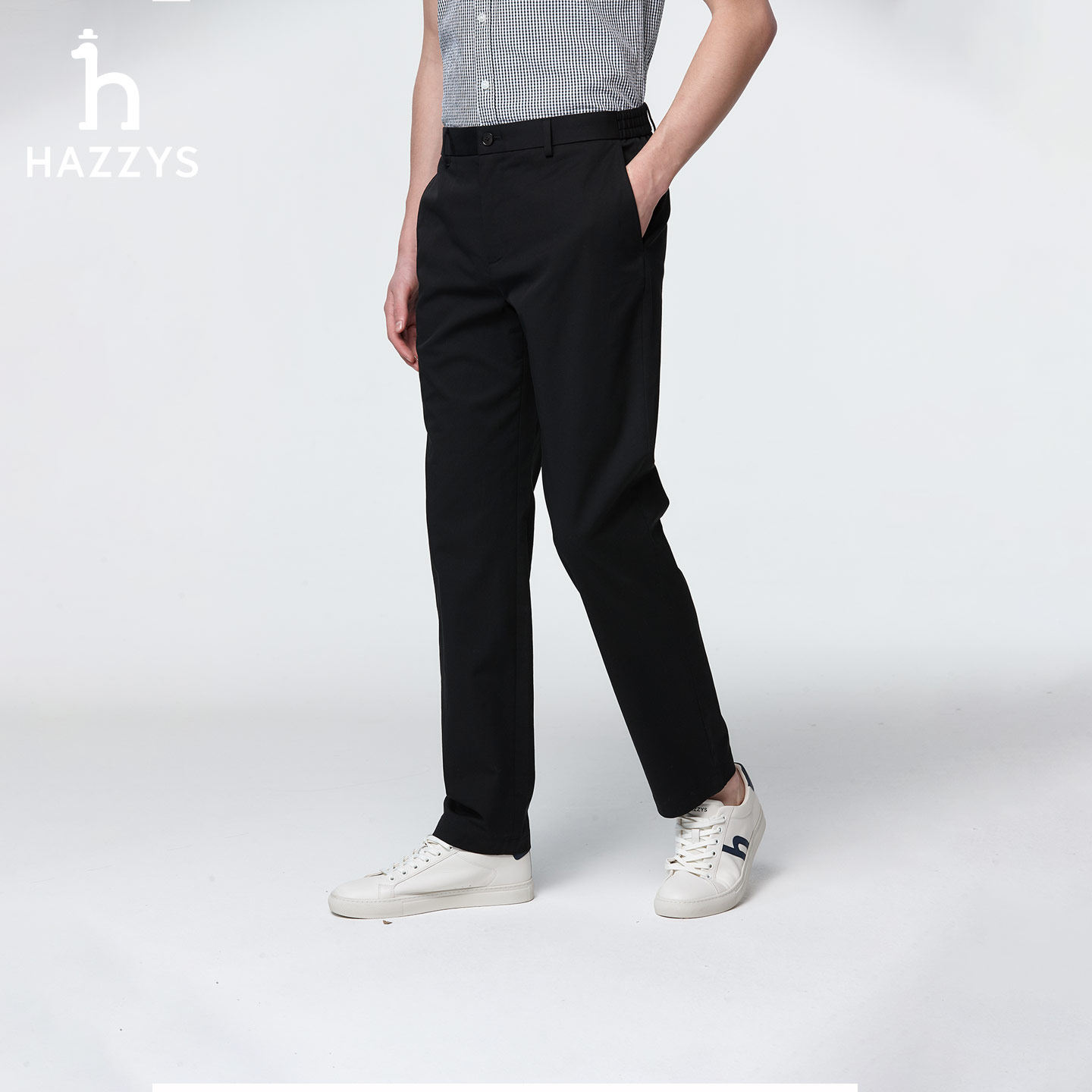 【春夏甄选】Hazzys哈吉斯休闲多色春季男装净色长裤潮流百搭下装,淘宝优惠券,粉丝福利购,淘宝优惠卷