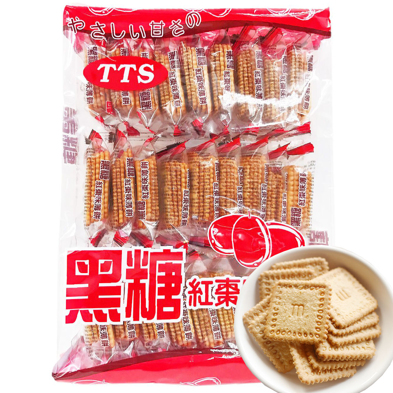 新品推荐中国香港TTS恬恬思牌鲜奶味/奶酪味/黑糖红枣味280g饼干-图1