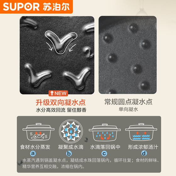 Supor enamel pot cast iron pot household stew pot casserole soup pot high-end red housewarming gift