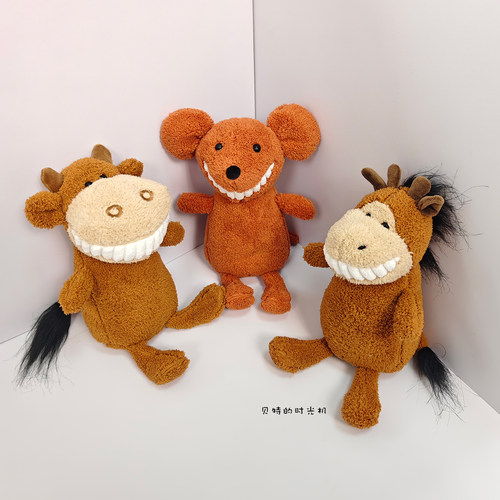 微笑大牙小猪公仔呲牙丑萌玩偶睡觉抱床上布娃娃恐龙毛绒玩具女孩 - 图2