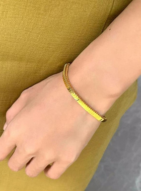 高级感鱼鳞手链鳞片小众ins计轻