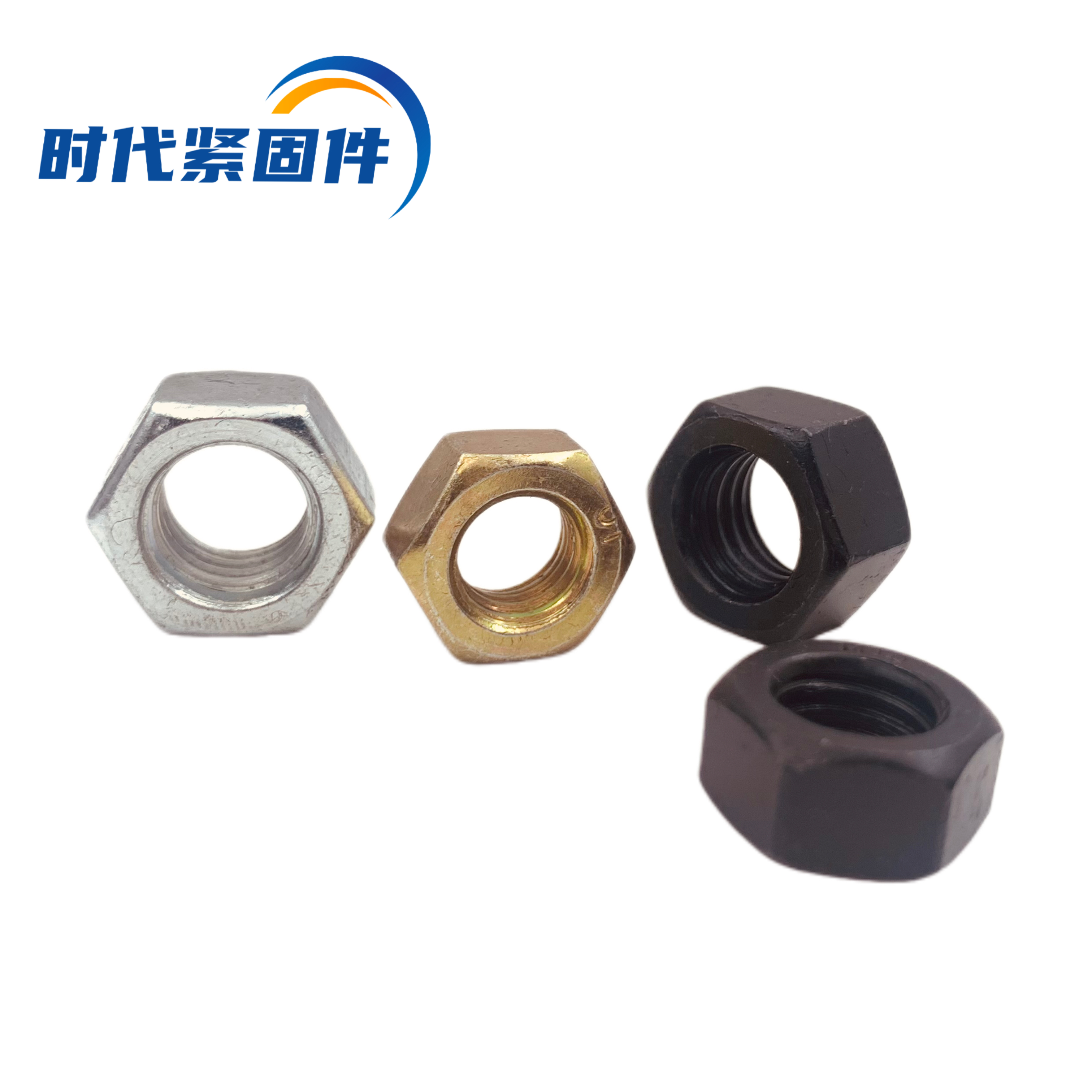 GB6170高强度8级10级12级六角螺母螺丝帽发黑镀白镀彩锌M6-M48 - 图2