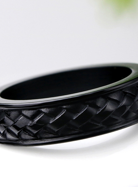 乌黑羊脂编制纹理设计大小可选