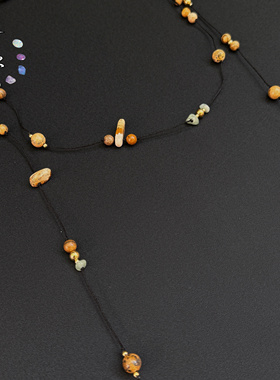 Zara串珠编绳项链 仿了一款项链 还别说 百搭好看