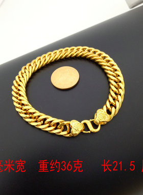 男女镀金商务仿真金手链