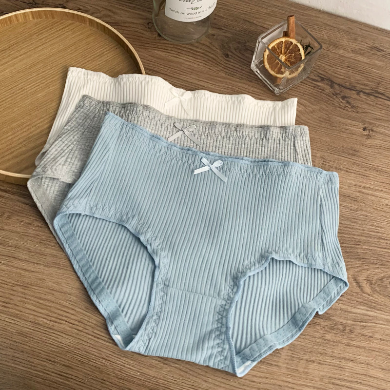 纯棉女士内裤三角抗菌全棉裆透气少女纯色中高腰夏季薄款无痕短裤,淘宝优惠券,粉丝福利购,淘宝优惠卷